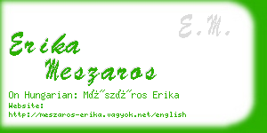 erika meszaros business card
